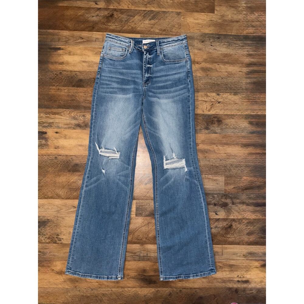 Fly monkey women’s distressed flare jeans - Picture 12 of 16